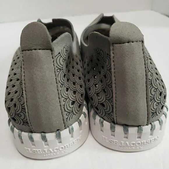 Isle Jacobson 41 Hornbak Tulip Gray With Black Accents Perforated Slip On‎ W 10