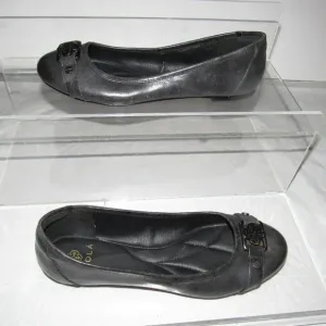 ISOLA Brianne Black Leather Ballet Flats Size 6.5M