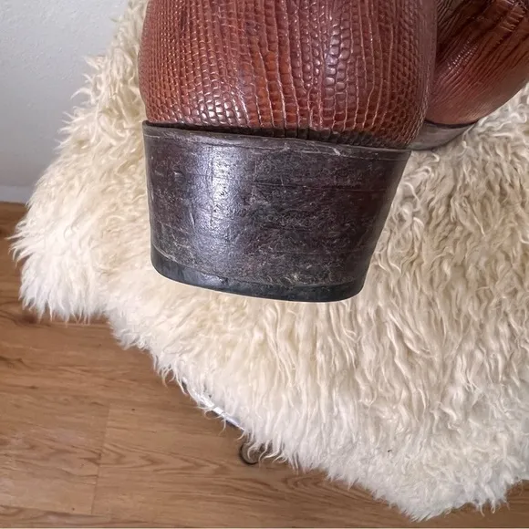 J CHISHOLM All Leather Western Cowboy Boots. Google lens identified as armadillo
