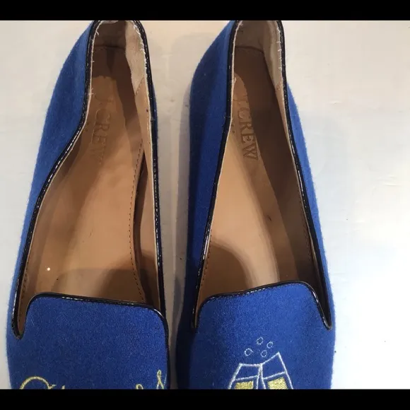 J CREW CHEERS TOAST CHAMPAGNE GLASS FLATS SZ 9
