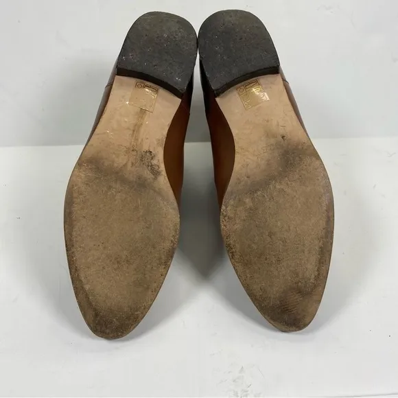 J Crew Cognac Brown Chelsea Pull On Boots Ankle Booties size 8 EO824