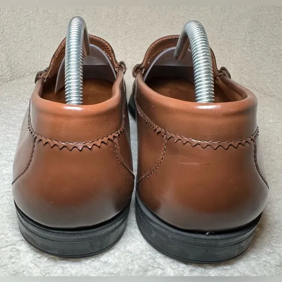 J. Crew men’s brown cognac leather penny loafers Preppy business dresssy 11.5
