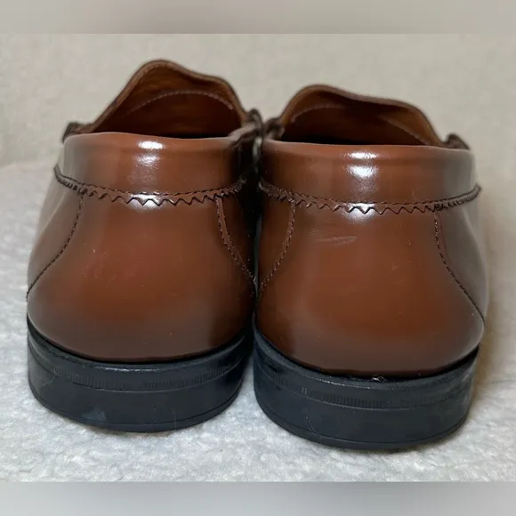 J. Crew men’s brown cognac leather penny loafers Preppy business dresssy 11.5