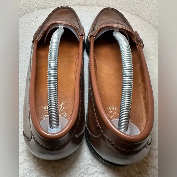 J. Crew men’s brown cognac leather penny loafers Preppy business dresssy 11.5