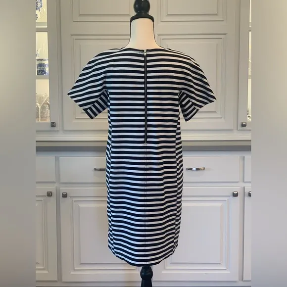 J. Crew ~ Nautical Striped Dress Black/White~ Size Medium