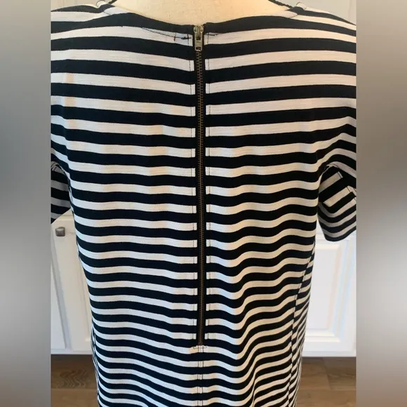 J. Crew ~ Nautical Striped Dress Black/White~ Size Medium