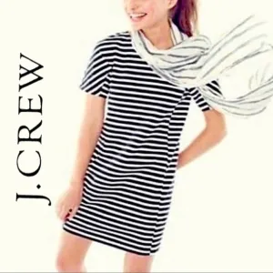 J. Crew ~ Nautical Striped Dress Black/White~ Size Medium