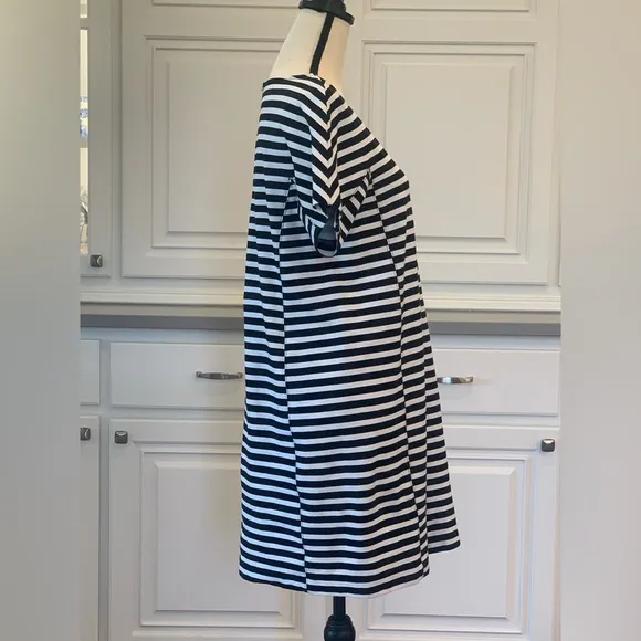 J. Crew ~ Nautical Striped Dress Black/White~ Size Medium