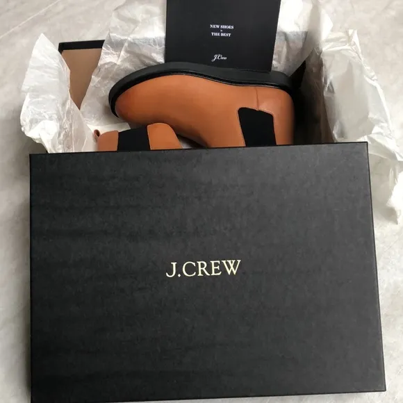 J. Crew Women’s Leather pull-on boots Rich Caramel New With Box Size 7