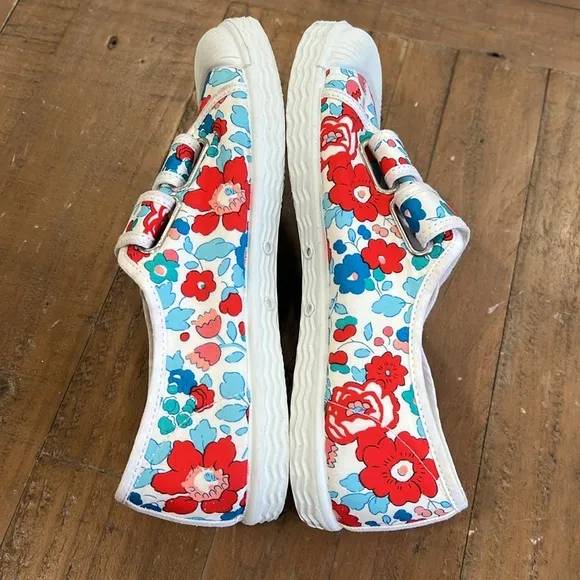 Jacadi baguette red liberty print sneakers