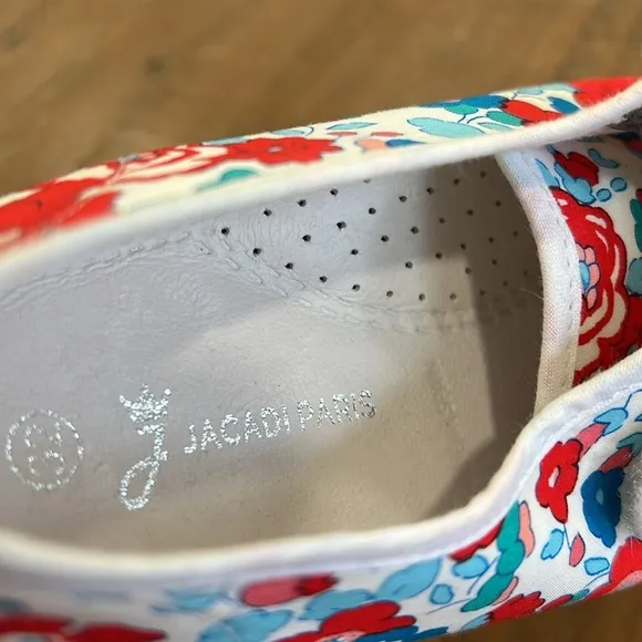 Jacadi baguette red liberty print sneakers