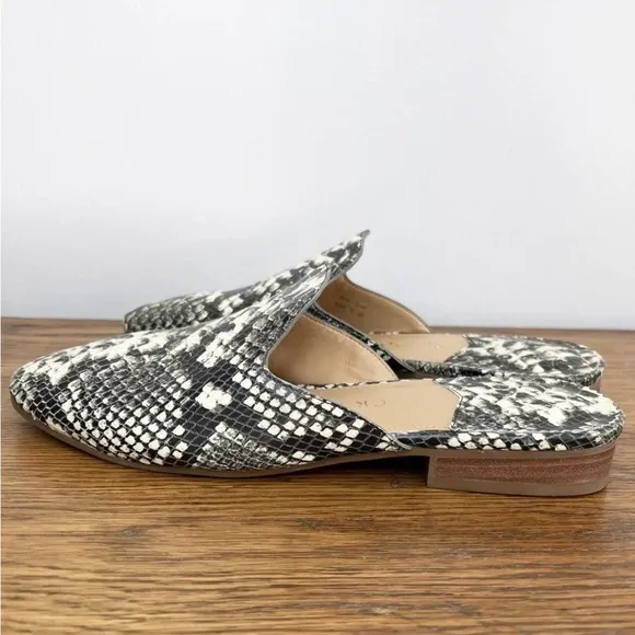 Jack Rogers Size 6.5 • Slip-On Mules Delaney Snake Print Flats.