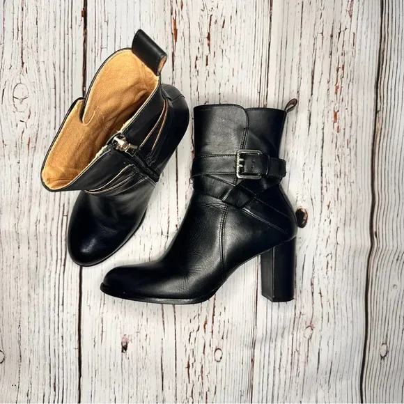 Jack Rogers Women's Jade Black Ankle Boots Booties Size 7.5 EUC Bloomingdale’s