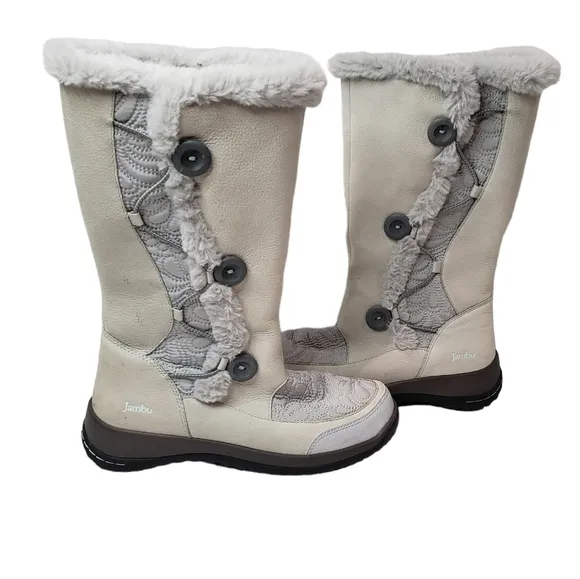 Jambu Baltic Mid Calf Faux Fur Snow Boots Size 7.5