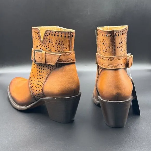 J.B Dillon Leather Ankle Boots