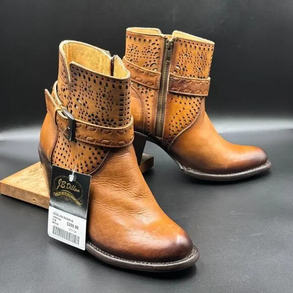 J.B Dillon Leather Ankle Boots