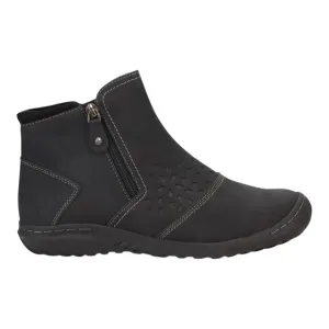 JBU Paulina Water Resistant Leather Ankle Boots Black Comfort Women Size 9.5
