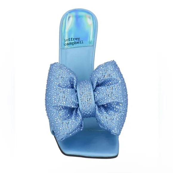 JEFFREY CAMPBELL Bow-Down J Satin and Cristal . New no box