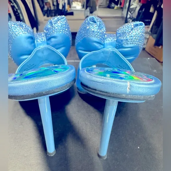 JEFFREY CAMPBELL Bow-Down J Satin and Cristal . New no box