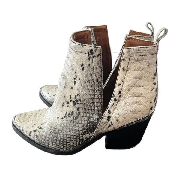 Jeffrey Campbell cromwell snake print ankle boots
