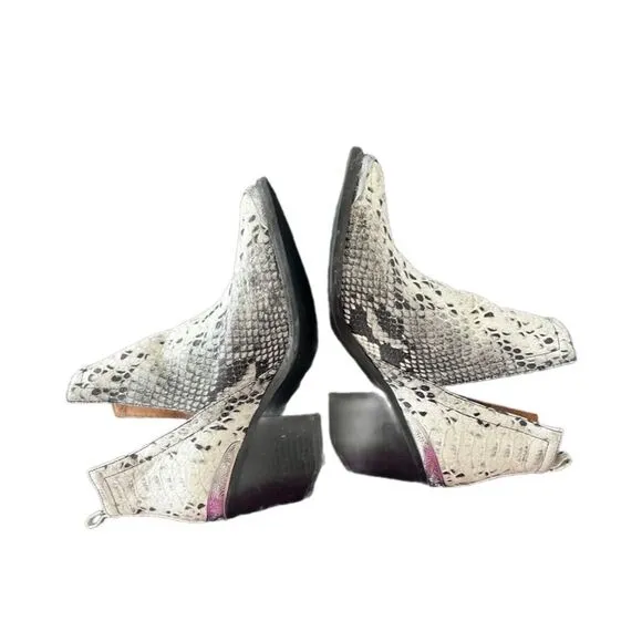 Jeffrey Campbell cromwell snake print ankle boots