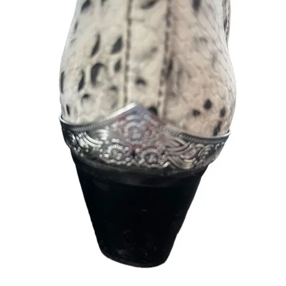 Jeffrey Campbell cromwell snake print ankle boots