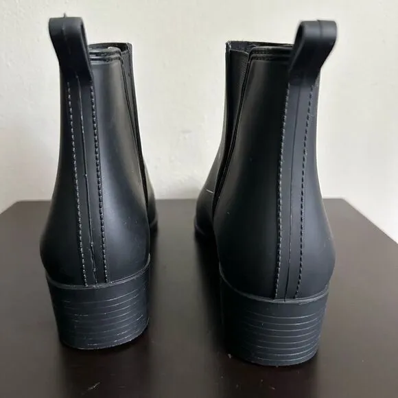 Jeffrey Campbell Mist Rain Boots Matte Black Pointed Toe size 10