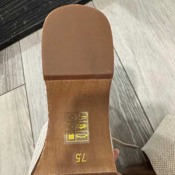 Jeffrey Campbell On Deck Wooden Wedge Platform Sandals