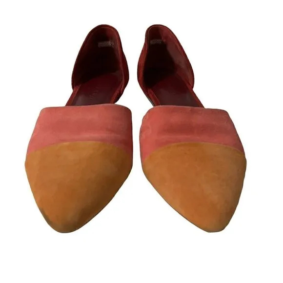 Jenni Kayne D'orsay Suede Flats Slip-On Multicolor Size 6.5