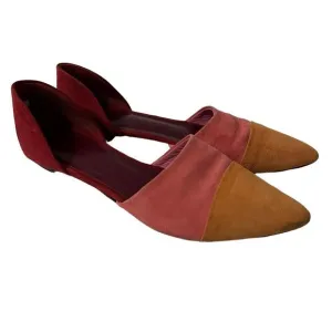 Jenni Kayne D'orsay Suede Flats Slip-On Multicolor Size 6.5