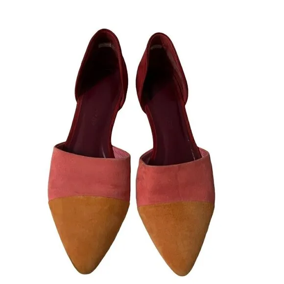 Jenni Kayne D'orsay Suede Flats Slip-On Multicolor Size 6.5