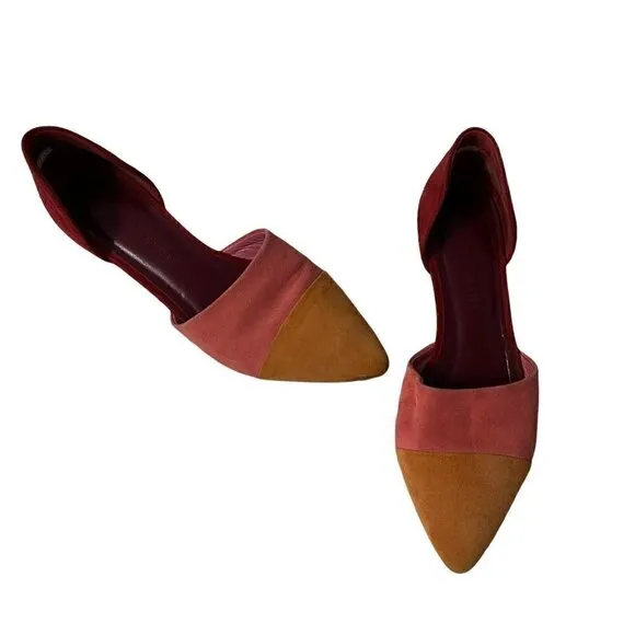 Jenni Kayne D'orsay Suede Flats Slip-On Multicolor Size 6.5