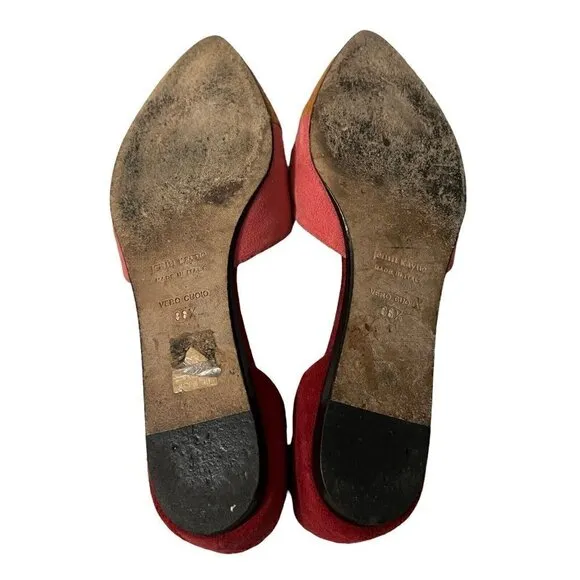Jenni Kayne D'orsay Suede Flats Slip-On Multicolor Size 6.5