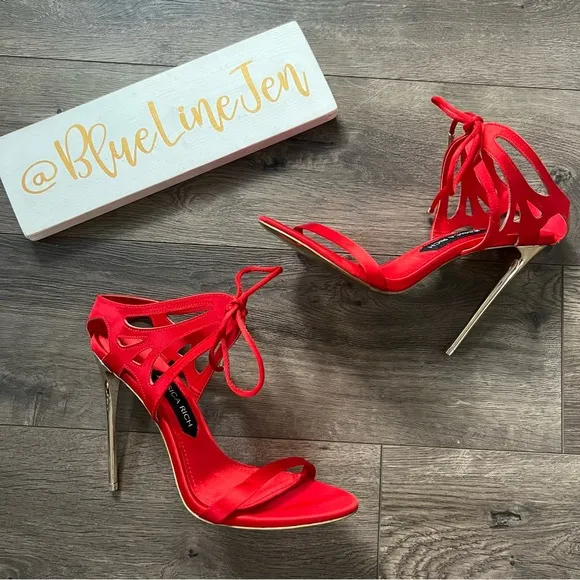 Jessica Rich So Expensive Satin Sandals NWOT