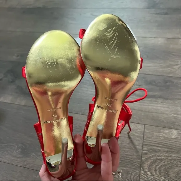 Jessica Rich So Expensive Satin Sandals NWOT