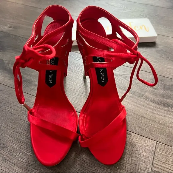 Jessica Rich So Expensive Satin Sandals NWOT