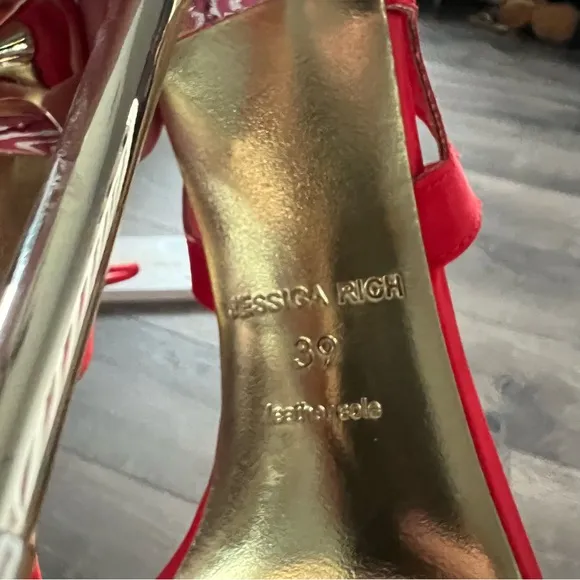 Jessica Rich So Expensive Satin Sandals NWOT