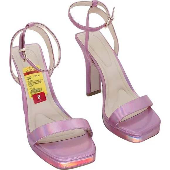 Jessica Simpson Adonia Women's Ankle-Strap Sandal Light Pink Iridescent 9M