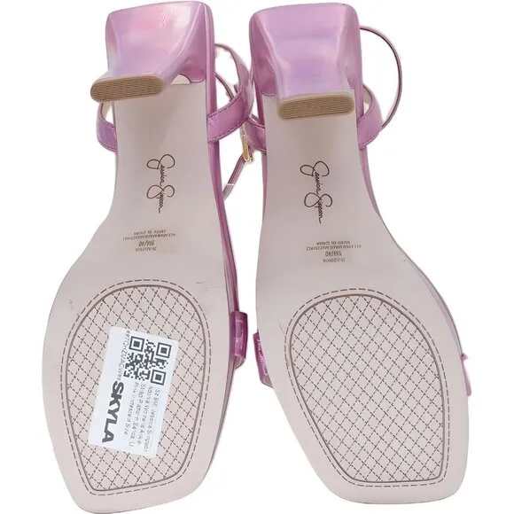 Jessica Simpson Adonia Women's Ankle-Strap Sandal Light Pink Iridescent 9M