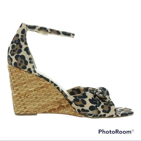 Jessica Simpson Womens Delirah Denim Ankle Strap Wedge Sandals NIB