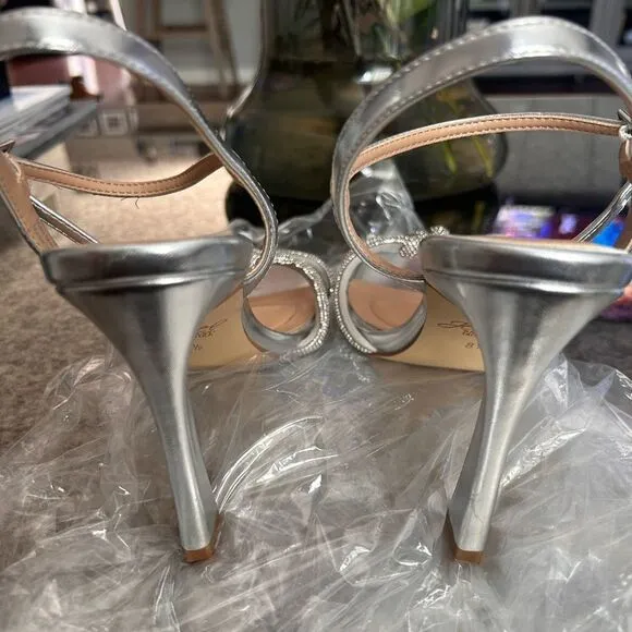 Jewel Badgley Mischka Madison Ankle Strap Crystal Knot Sandals