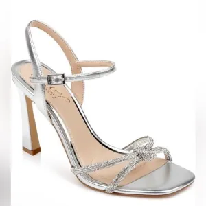 Jewel Badgley Mischka Madison Ankle Strap Crystal Knot Sandals