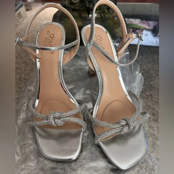 Jewel Badgley Mischka Madison Ankle Strap Crystal Knot Sandals