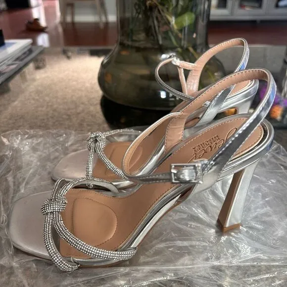 Jewel Badgley Mischka Madison Ankle Strap Crystal Knot Sandals