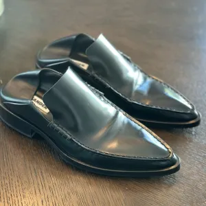 Jil Sander Convertible Pointed Toe Leather Loafer Sz 8.5