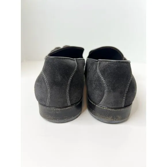 Jimmy Choo Brown Suede and Leather Foxley Tassel Loafers, Size 46
