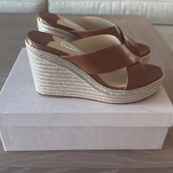 Jimmy Choo Dovina Espadrille Platform Wedge NWT