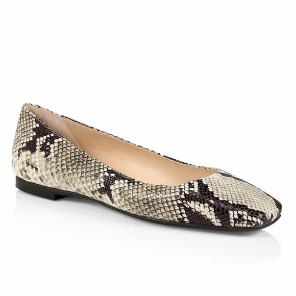 Jimmy Choo Modell Snakeskin Embossed Leather Ballerina Flats 9.5B