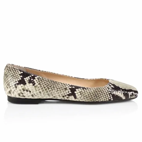 Jimmy Choo Modell Snakeskin Embossed Leather Ballerina Flats 9.5B