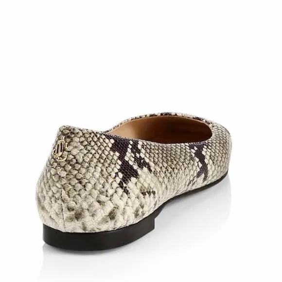 Jimmy Choo Modell Snakeskin Embossed Leather Ballerina Flats 9.5B